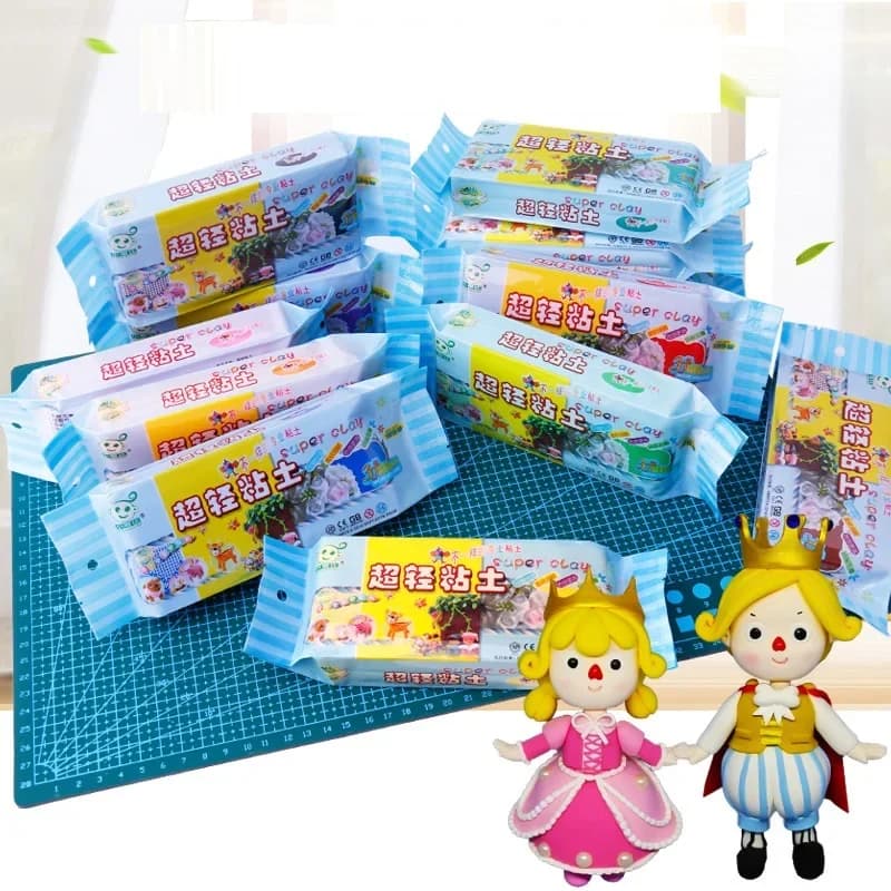 Argilla da modellare per bambini, Argilla magica per modellare per bambini ad asciugatura all'aria, Argilla super morbida per melma fai da te, Ultra essiccazione all'aria, 105 G (3,7 OZ) / Confezione
