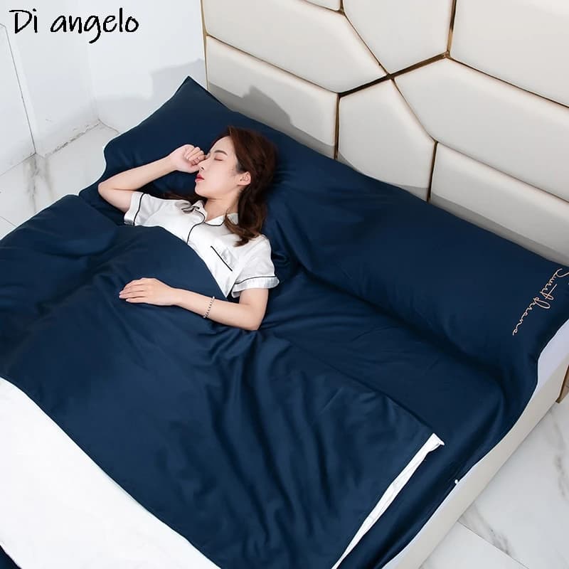 Single bag double colored, Egyptian cotton, ultralight, portable, travel, non-sports bed, outdoor camping # aW