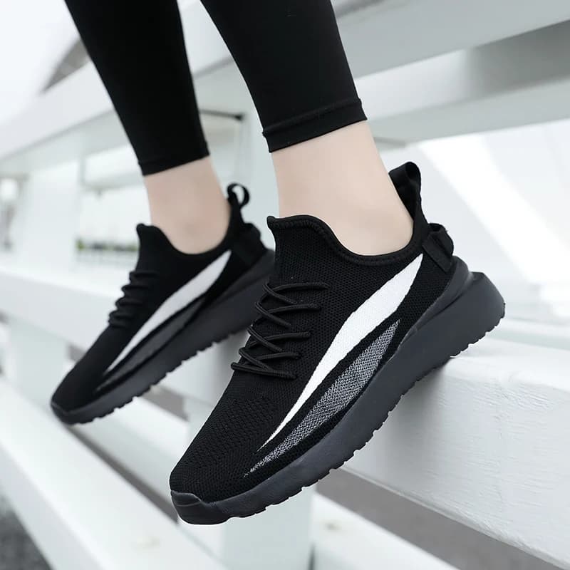Men's Non-Slip Casual Sneakers Breathable Outdoor Jogging Training Hiking Sports Running Outdoor Weave Knit Lace Up Shoes