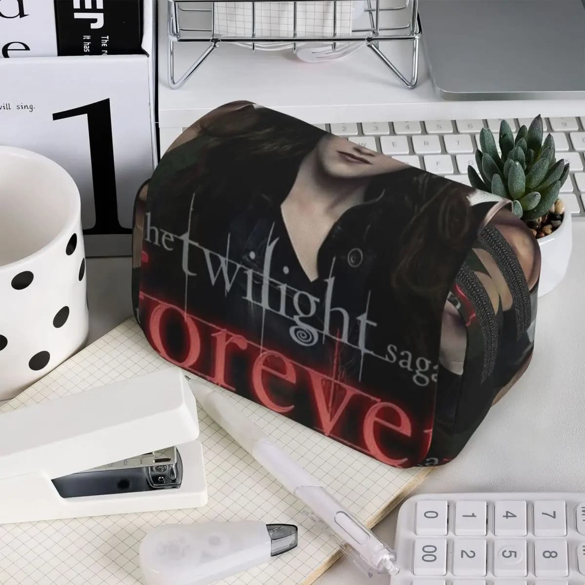Astuccio per matite The Twilight Saga Edward Cullen per studenti, regali, scatola per penne, borsa per matite, articoli di cancelleria, borsa porta penne