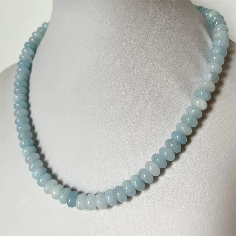 5*8MM ovale acquamarina collana di giada perline di pietra naturale donne vernice di lusso smeraldo Kunzite rubino Morganite gemma regalo personalizzato