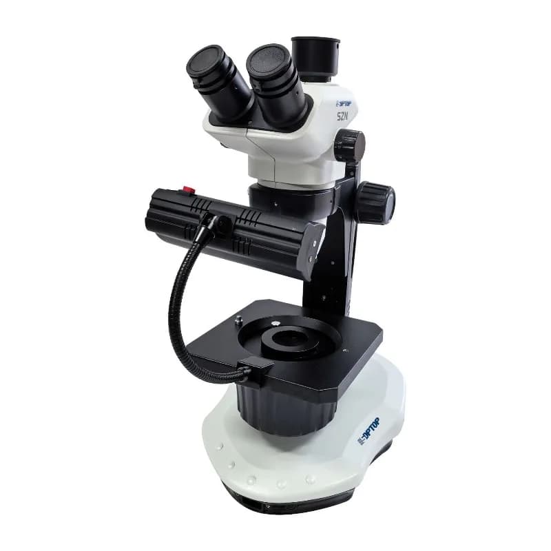 Ricarica USB con illuminazione e 360 ° rotazione Microscopi gemologici trinoculari professionali per gioielli