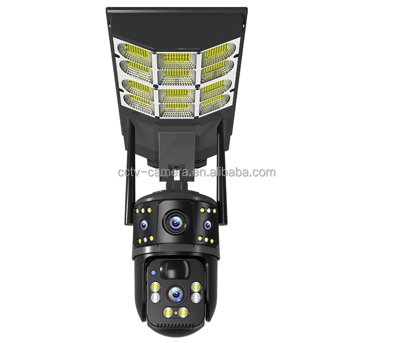 4G CCTV Security IP camera AI with SIM card External camera Siren Wifi 4mp 4G Solar panel LED street light