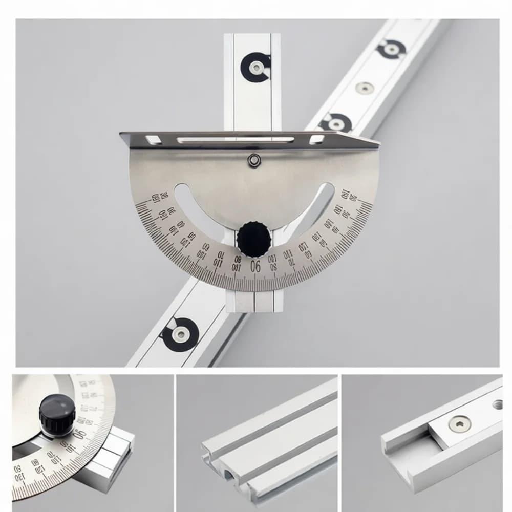 Woodworking Miter Gauge For Jingwu Table Saw Angle Cutter Jig Precise Sliding T Slot Guide Mechanical DIY Accessory