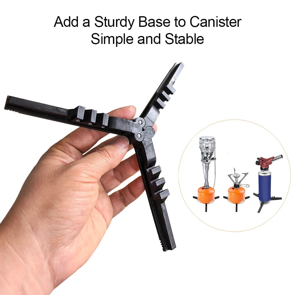 Universal Folding Support for Fuel Tanics (1/2 Pieces), Treppiede Caudblor Stabilizer for Camping Rings, Compact Gas Tank Bracket