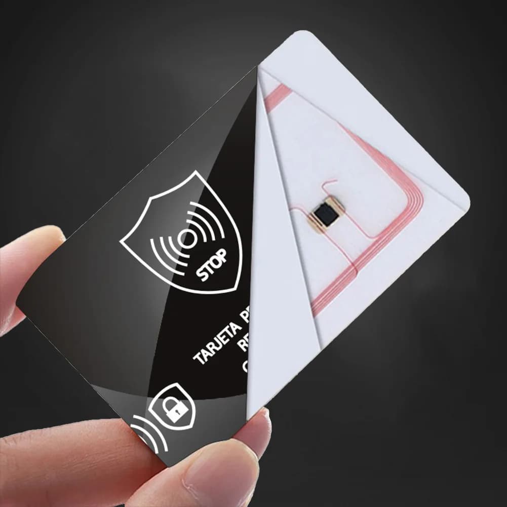 Scheda di blocco RFID da 5 pezzi Una carta protegge il portafoglio intero Blocco carta RFID Protezione per carta di credito portatile ultra sottile