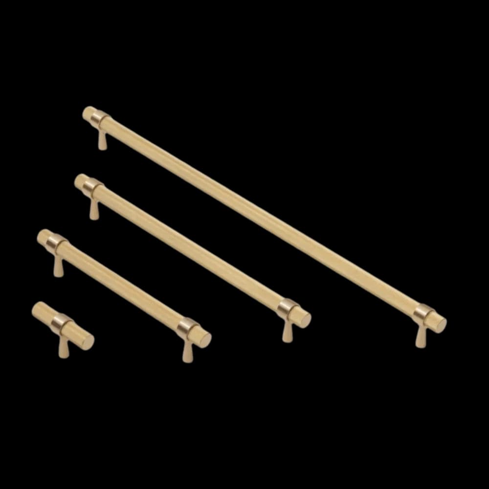 Maniglie per Mobili in Ottone Massiccio Bronzo Anticato, Zigrinate, a Foro Singolo o Doppio, Maniglie Lunghe per Cassetti e Mobili