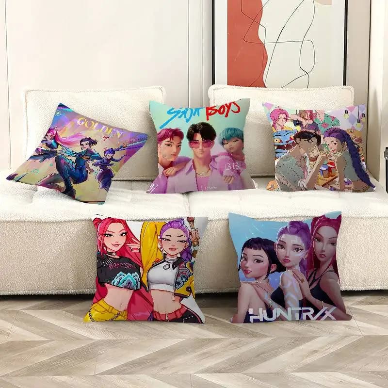Kpop D-Demon H-Hunters Pillowcase toon Gift Cushion Cover Bedroom Home Sofa Chair Seat Decor pillow case