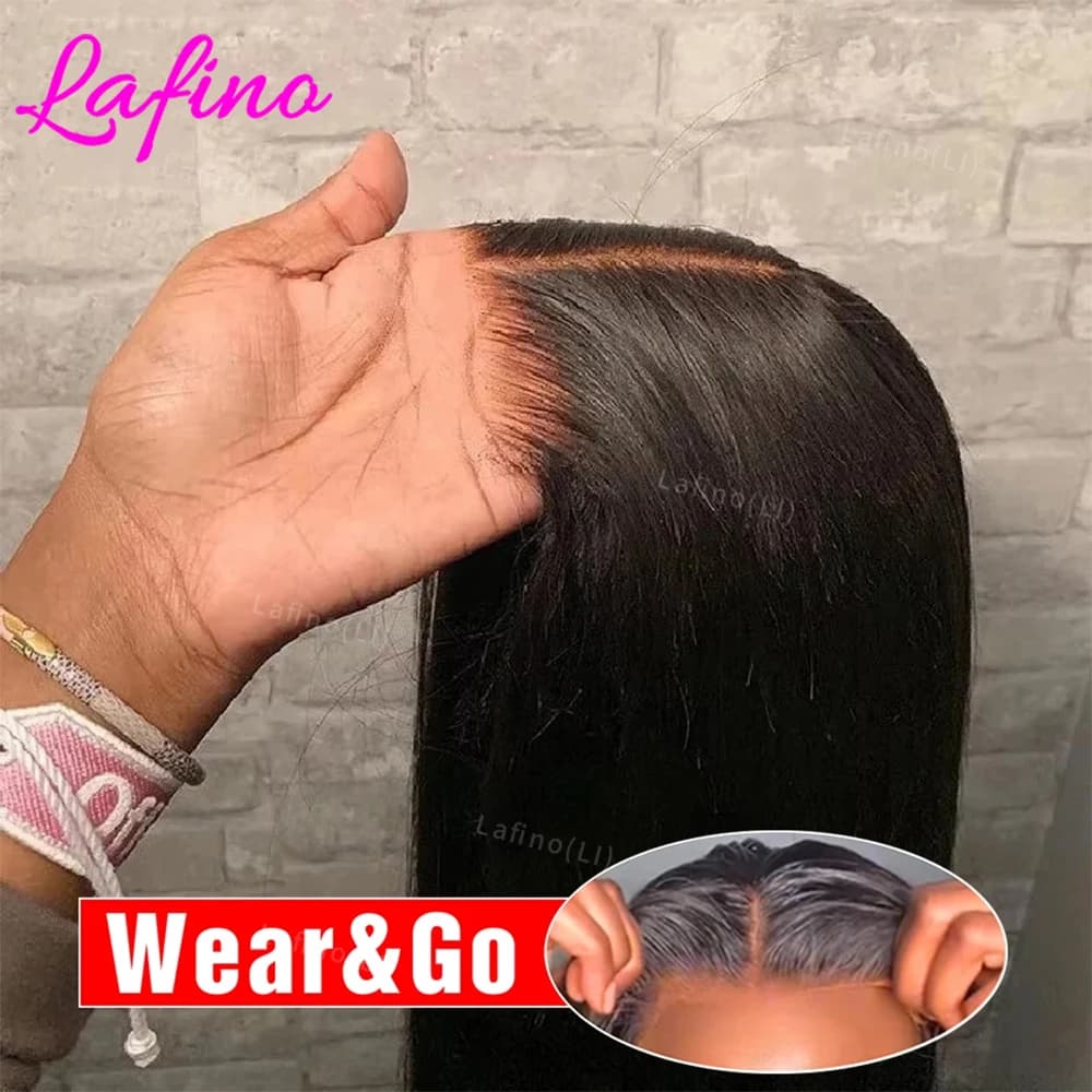 Glueless Wigs Human Hair Ready To Wear Front Wigs Of The Bone Straight Human Hair 4x4 5x5 Pre Cut Hd Closing Wigs For Women