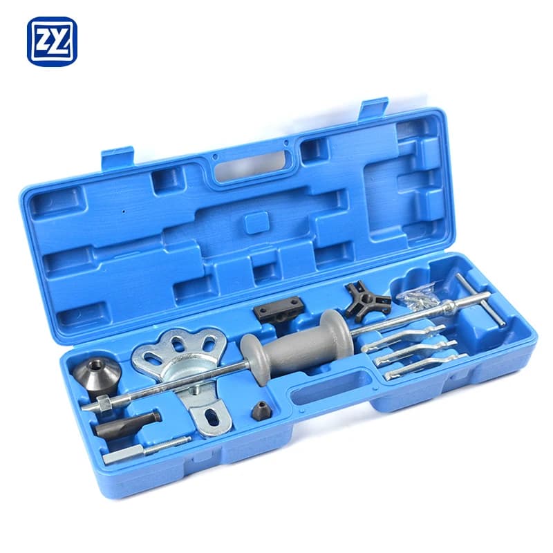 YUNTU XC9027 16pcs 9 Way Slide Hammer Axle Bearing Dent Hub 2 3 Internal External Gear Puller Tool Set W/Case