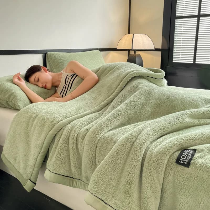 2025 Coperta calda ispessita in velluto Shumian, coperta in velluto corallo, coperta di lusso leggera in velluto lungo in velluto di latte