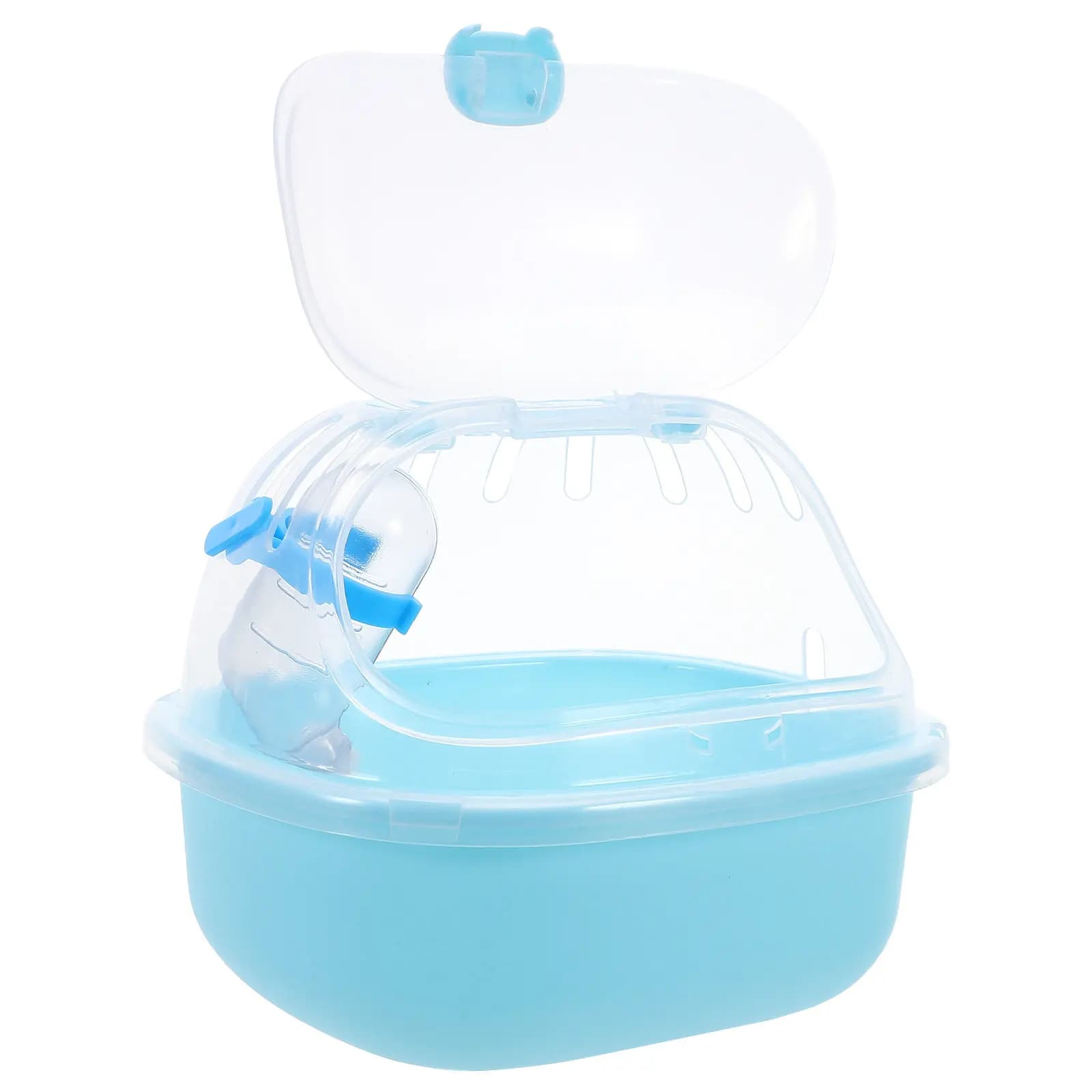 Trasportino per Criceti Portatile Trasparente, Gabbia da Viaggio per Piccoli Animali, Habitat con Bottiglia d'Acqua Automatica per Topi, Porcellini d'India e Altri Animali Domestici
