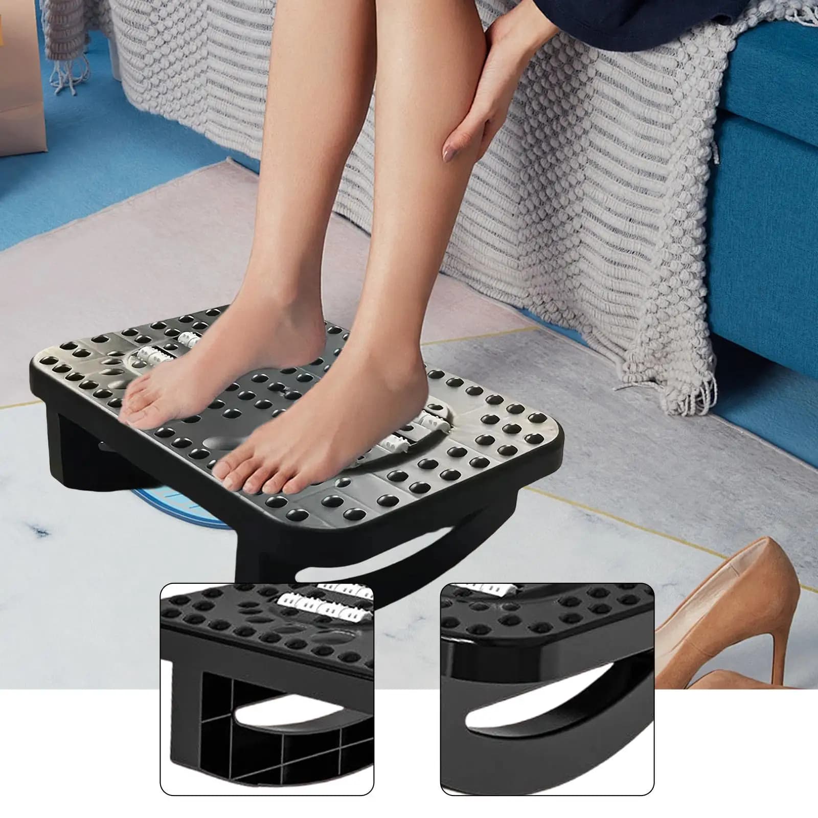Poggiapiedi Comodo per Ufficio e Casa, Sgabello per Piedi per Gaming e Lavoro da Casa