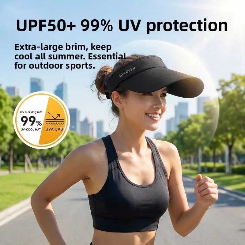 Cappello Estivo da Donna Traspirante per Corsa, Protezione UV, Cappello da Sole con Visiera, Comodo, Leggero e alla Moda