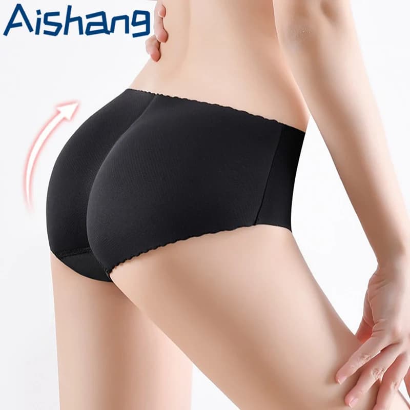 Women Padded Butt Lifter Underwear Mesh Breathable Hip Enhancer Push Up Slim Panty Low Waist Tummy Control Body Shaper Panties