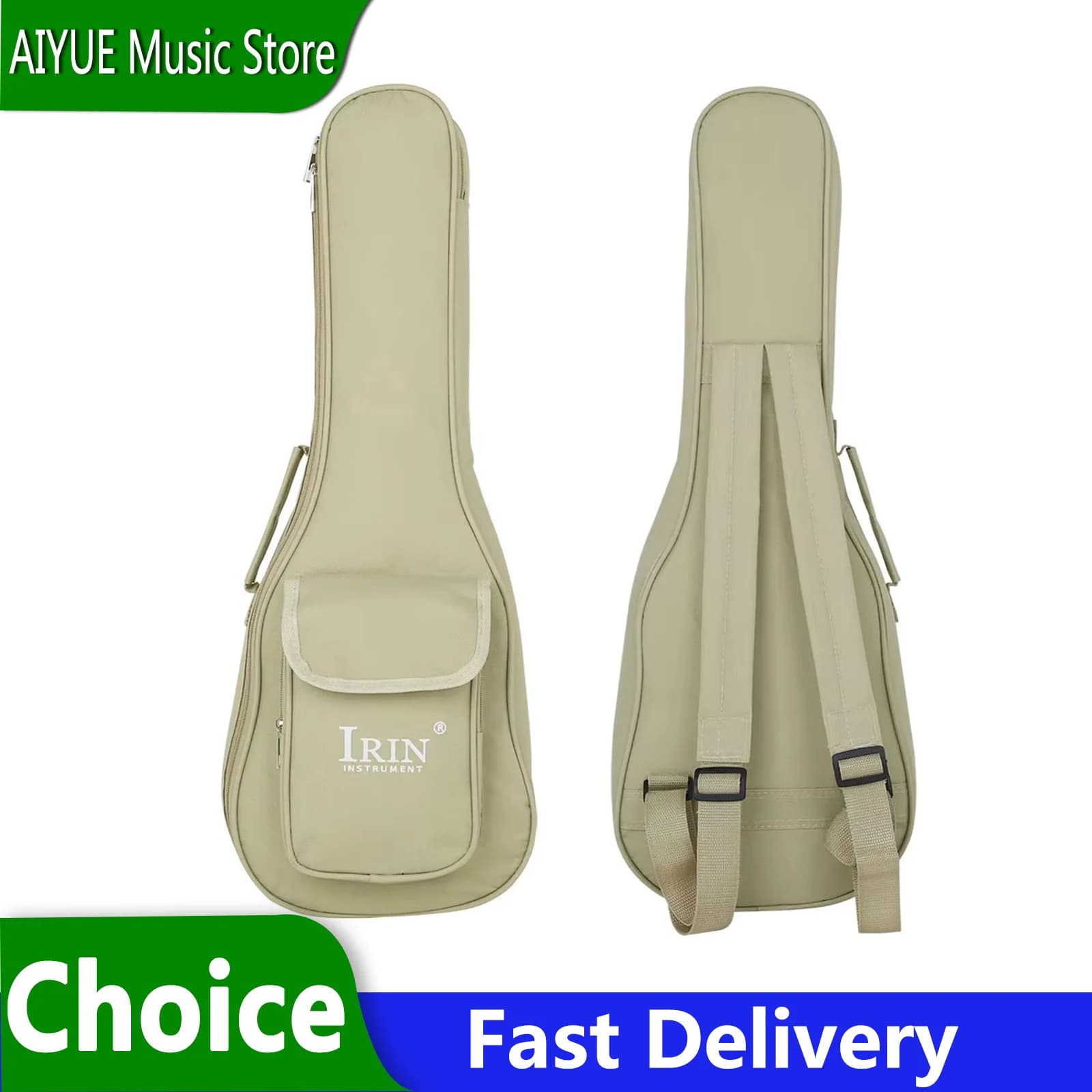 IRIN Borsa per Ukulele da 24 Pollici, Custodia Morbida Portatile Impermeabile in Tessuto Oxford, Zaino Imbottito per Ukulele a 4 Corde Hawaii, Accessori per Ukulele