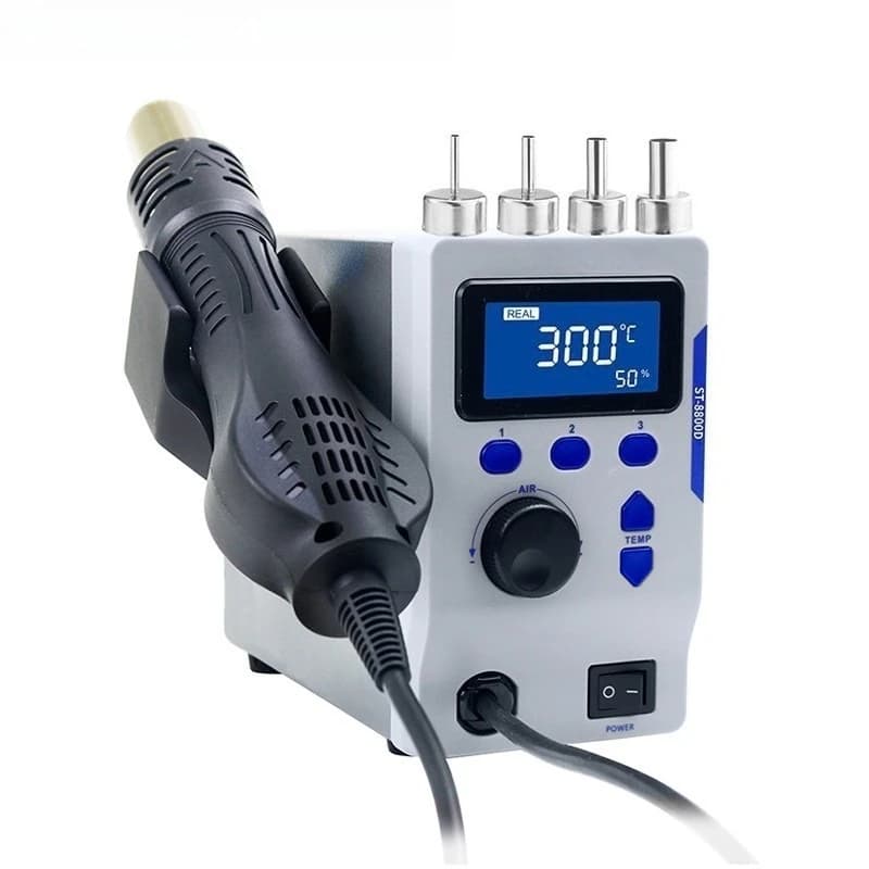 Pistola Termica 800W ST-8800D, Temperatura e Volume d'Aria Regolabili, Strumento per Fai-da-Te e Artigianato, Disponibile in Magazzino