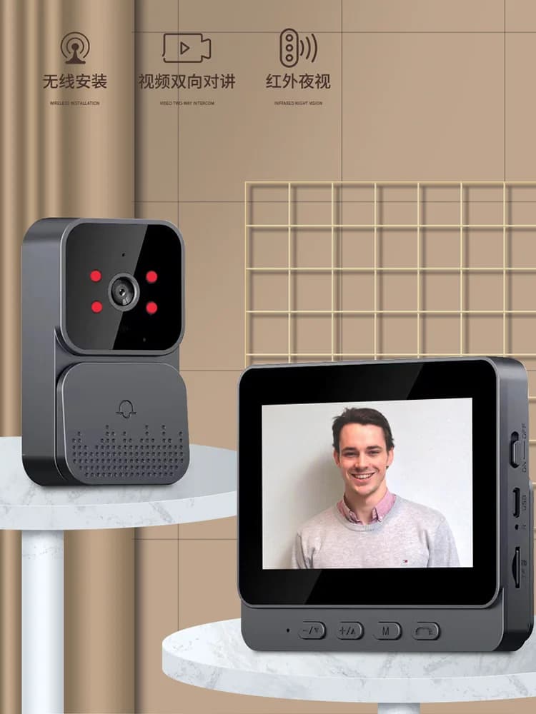 Wirless 2MP 1080P Alimentazione a batteria Campanello Citofono Videocitofono Spioncino Visualizzatore Cateye Telecamera Visual Doorviewer
