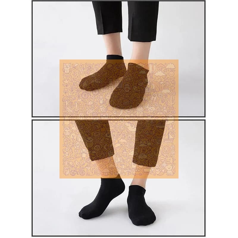 5 Pairs Women/Men Boat Socks Invisible Low Cut Silicone Non-slip Summer No-show Ankle Socks Solid Color Casual Breathable