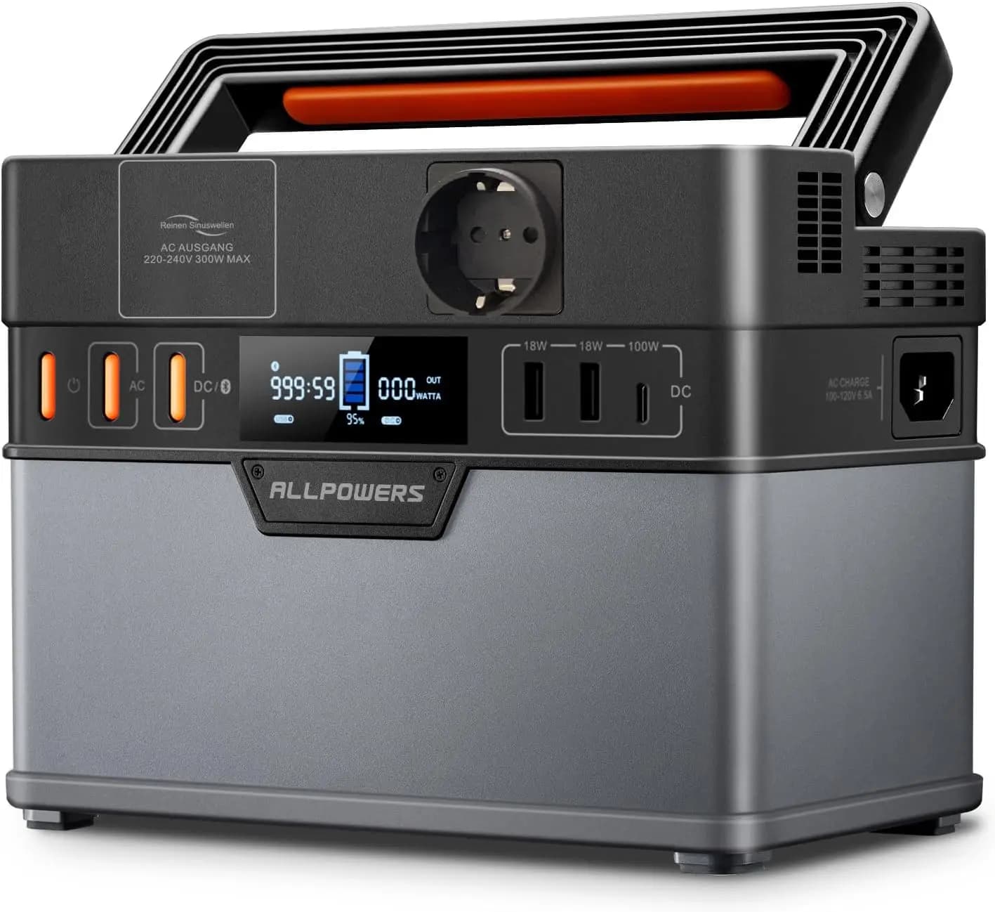 ALLPOWERS 110V 220V AC 300W Centrale Elettrica Onda Sinusoidale Pura 288Wh Generatore Portatile Powering Auto Frigorifero TV Drone Laptop