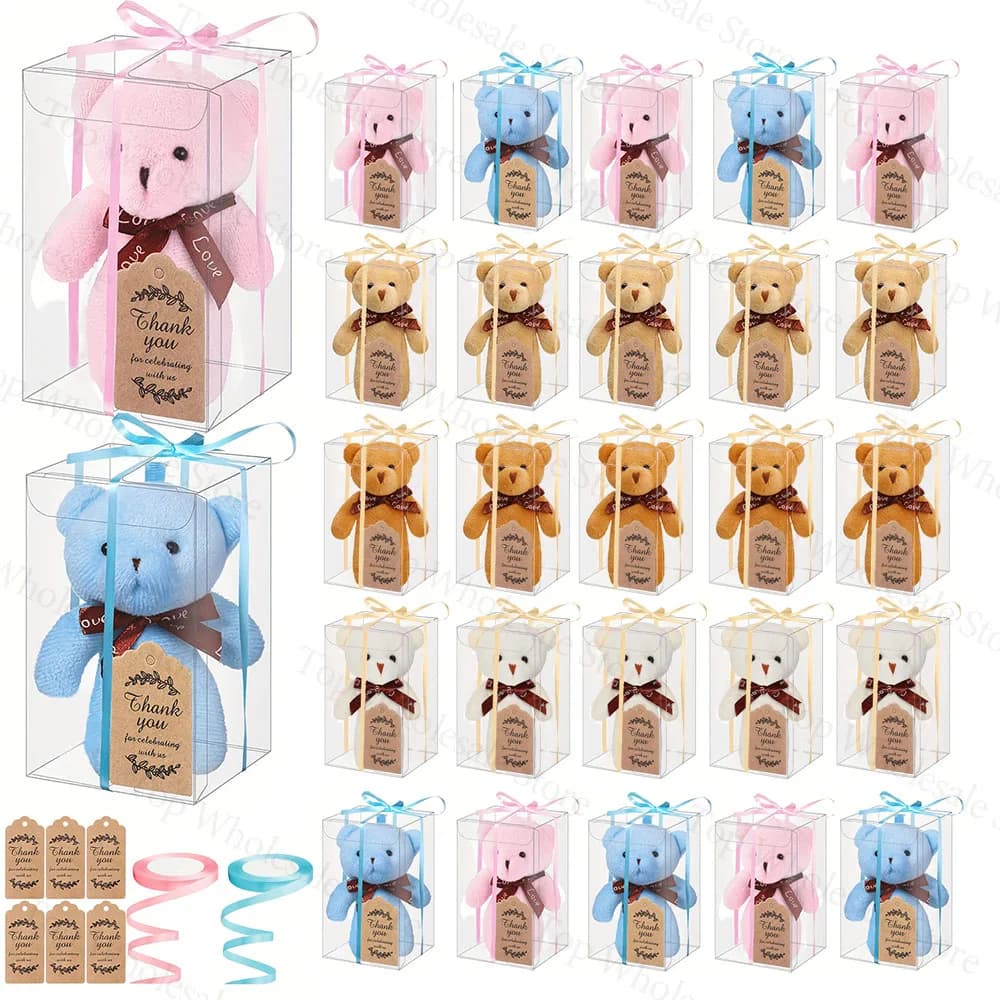 10-100 pezzi mini orsetto regali per baby shower orso di peluche ripieno sfuso piccolo orso matrimonio Natale decorazioni natalizie bomboniera per ospite