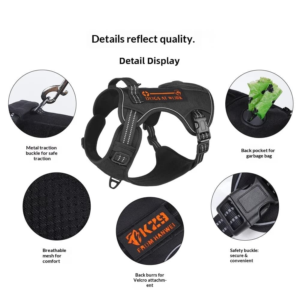 Dog Leash Vest Type Dog Chest Strap Tactical Dog Chest Leash rabbit clothes leash hamster clothes accessories bearded dragon