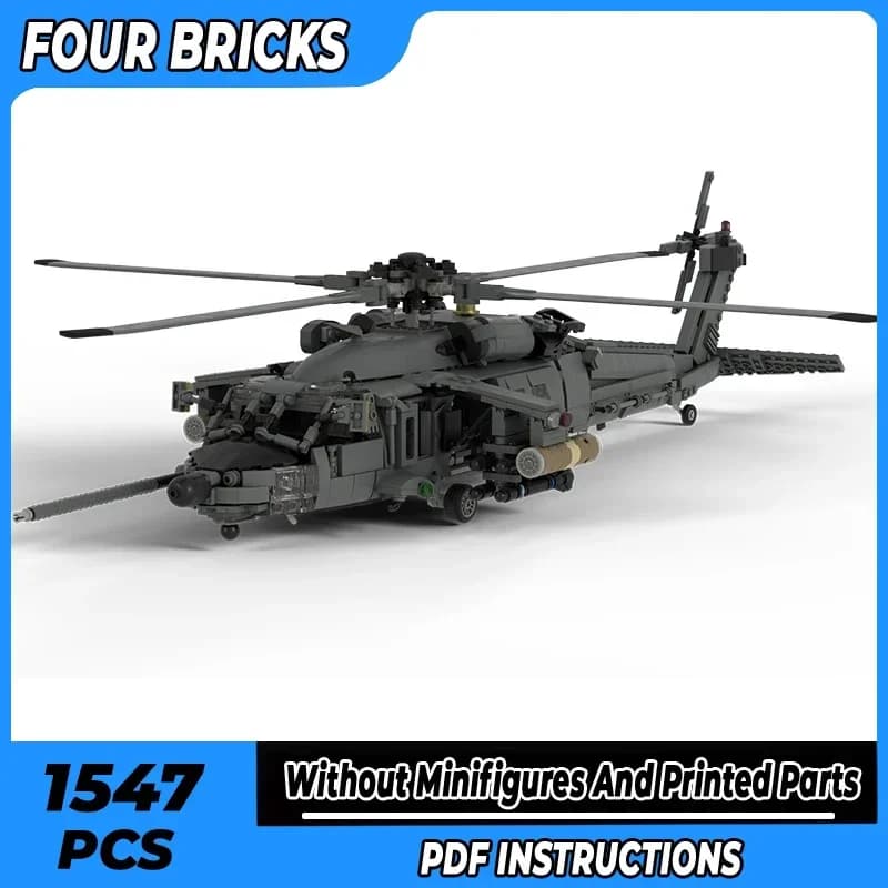 Moc Mattoni da costruzione Modello militare MH-60L Black Hawk Tecnologia Blocchi modulari Regali di festa Giocattoli per bambini Set fai da te Assemblaggio
