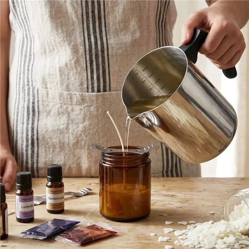 SEWS-Candle Making Kit Supply With Candle Pouring Pot& Wicks-Soy Wax For Adults, DIY For Beginners