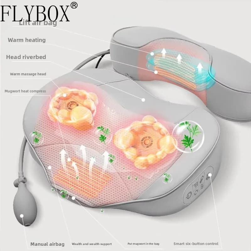 Cuscino per massaggio lavorazione personalizzata all'ingrosso colonna vertebrale cervicale colonna lombare collo schiena impastare airbag impacco caldo collo di assenzio