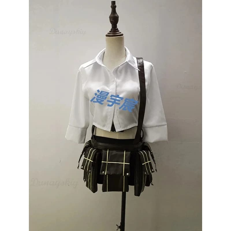 CyDMC Lady Costume Cosplay Parrucca Mary Ann Gonna Devil Hunter May Cry Parrucca da gioco di ruolo per donna Carnevale di Halloween Uniforme da gioco anime