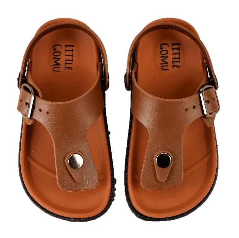 Sandali estivi marroni con clip e punta aperta, adatti per neonati, sandali traspiranti e leggeri, sandalias de mujer verano