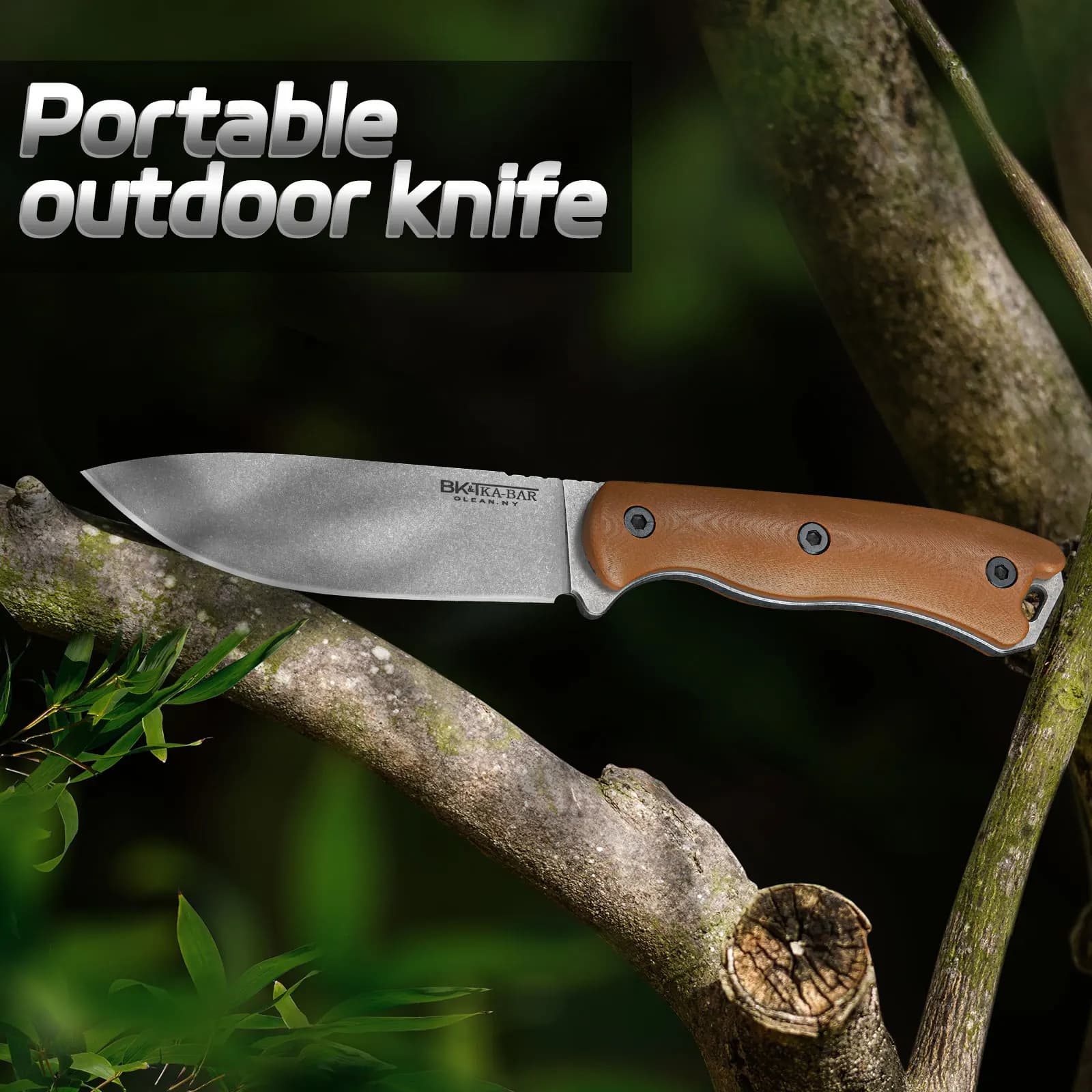 Stainless Steel Multipurpose Kitchen Knife, High Hardness Cutting Knife, EDC Fixed Blade, Survival Knife in Outdoor Wild Nature, Fruit Knife