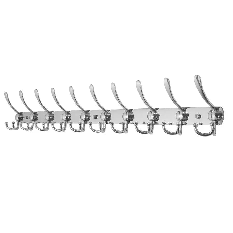 Wall coat hanger, 37 5 8 Long wall hanger, Wall coat hooks, 16 hole holes, 10 triple hooks for hanging jacket, Clo