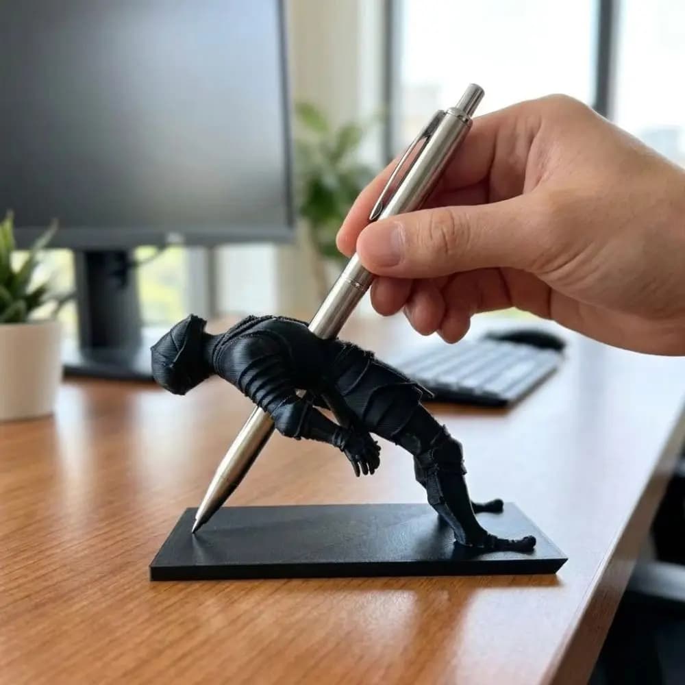 Divertente Portapenne 3D a Forma di Cavaliere, Organizzatore da Scrivania Unico in Plastica, Decorazioni per la Scuola, Regalo Originale