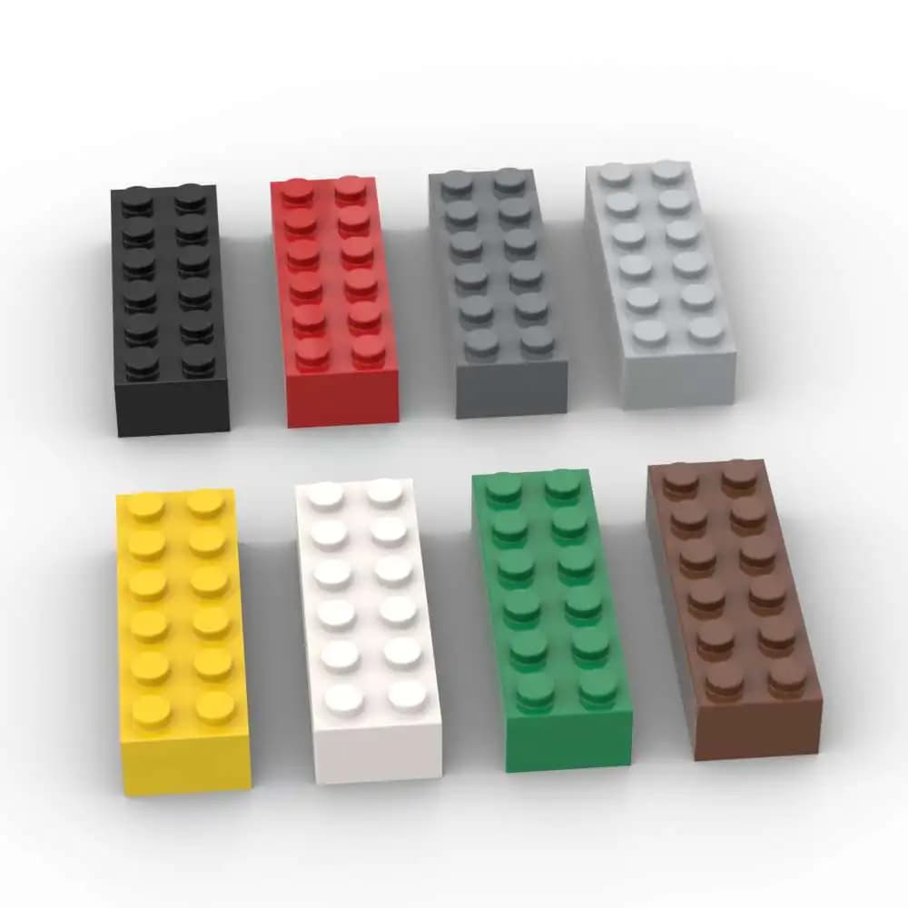 MOC 10PCS 44237 2x6 Bordo Building Blocks 2456 High-Tech Piatto Casa Castello Mattoni Educativi Particelle Giocattolo Per Bambini Regali di Natale