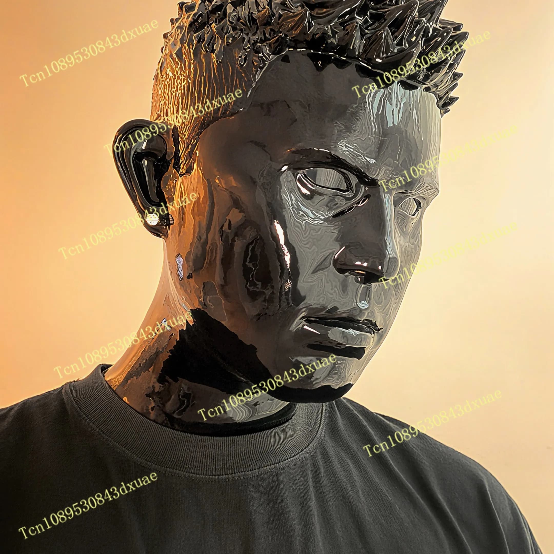 UTdisguise2026 imitation latex glossy new model [pioneer] face silicone glossy hood mask