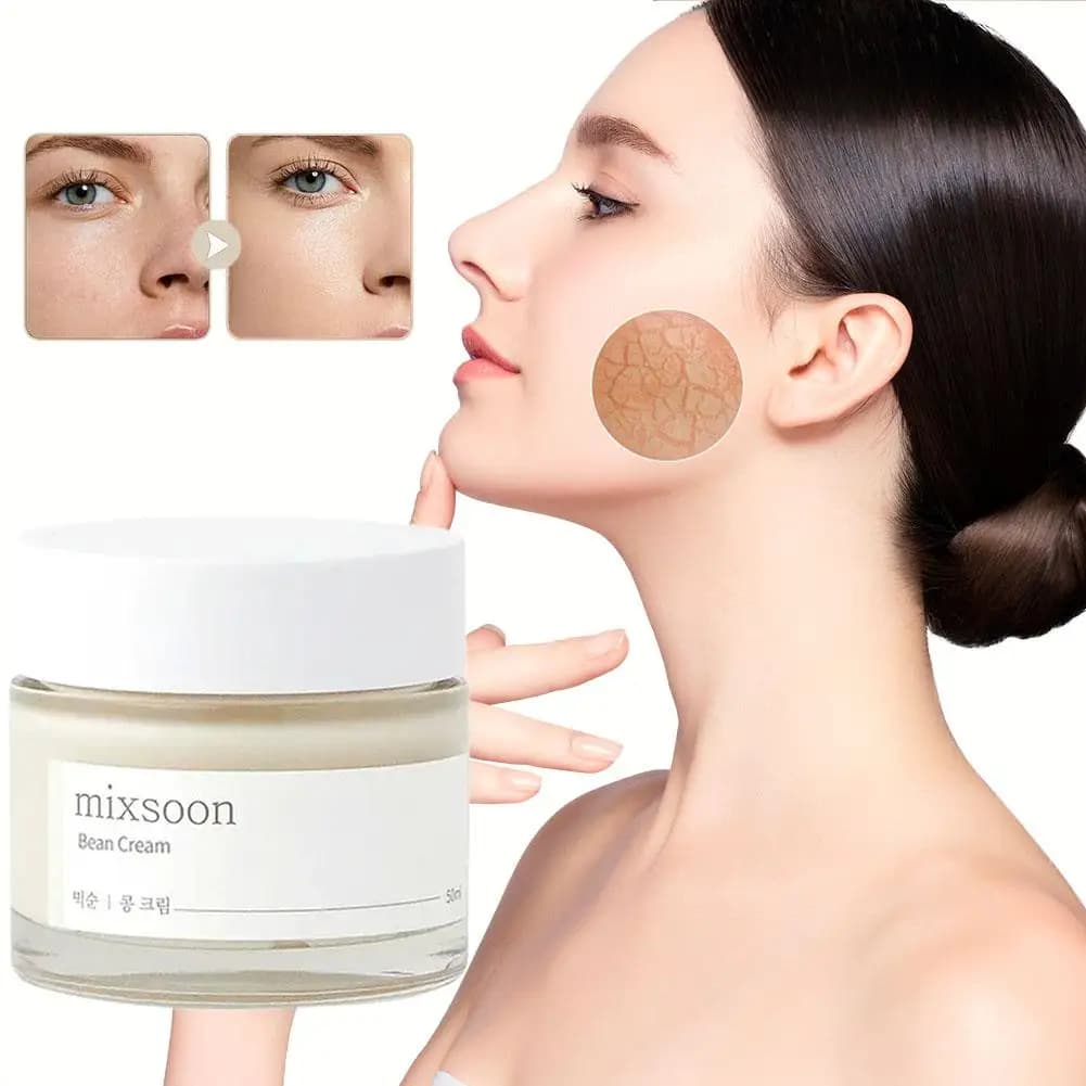 Mixsoon Bean Cream - Crema idratante intensa per la cura della pelle liscia e nutriente, dei pori e del sebo - Cura della pelle in vetro coreano