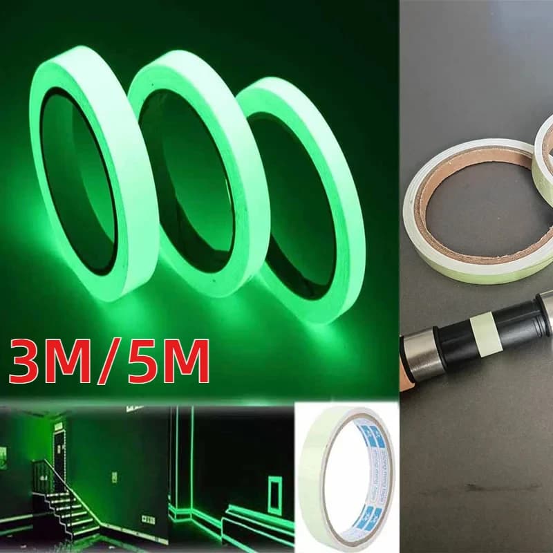 3M/5M nastro luminoso verde spia luce notturna adesivo Home Storage scala adesivo antiscivolo adesivo decorazione Graffiti