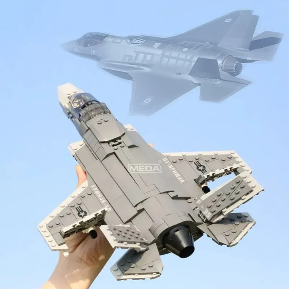 646pcs F-35 Lightning II Aereo Building Block WW2 F35 Aereo Modello Kit FAI DA TE Aereo Militare Auto-assemblare Mattoni Giocattolo Regali