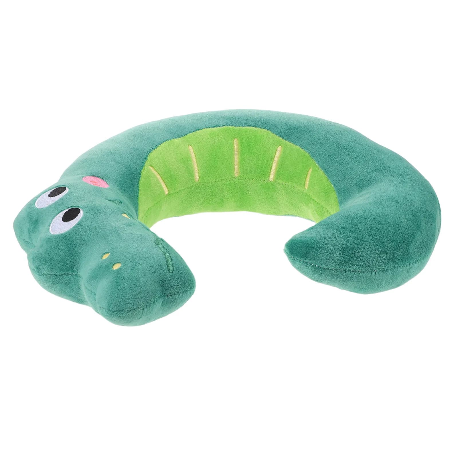 Cuscino da Viaggio a Forma di Coccodrillo per Collo a U, per Aereo, Auto, Casa, Supporto Ergonomico, Tessuto Morbido e Traspirante in Cotone PP