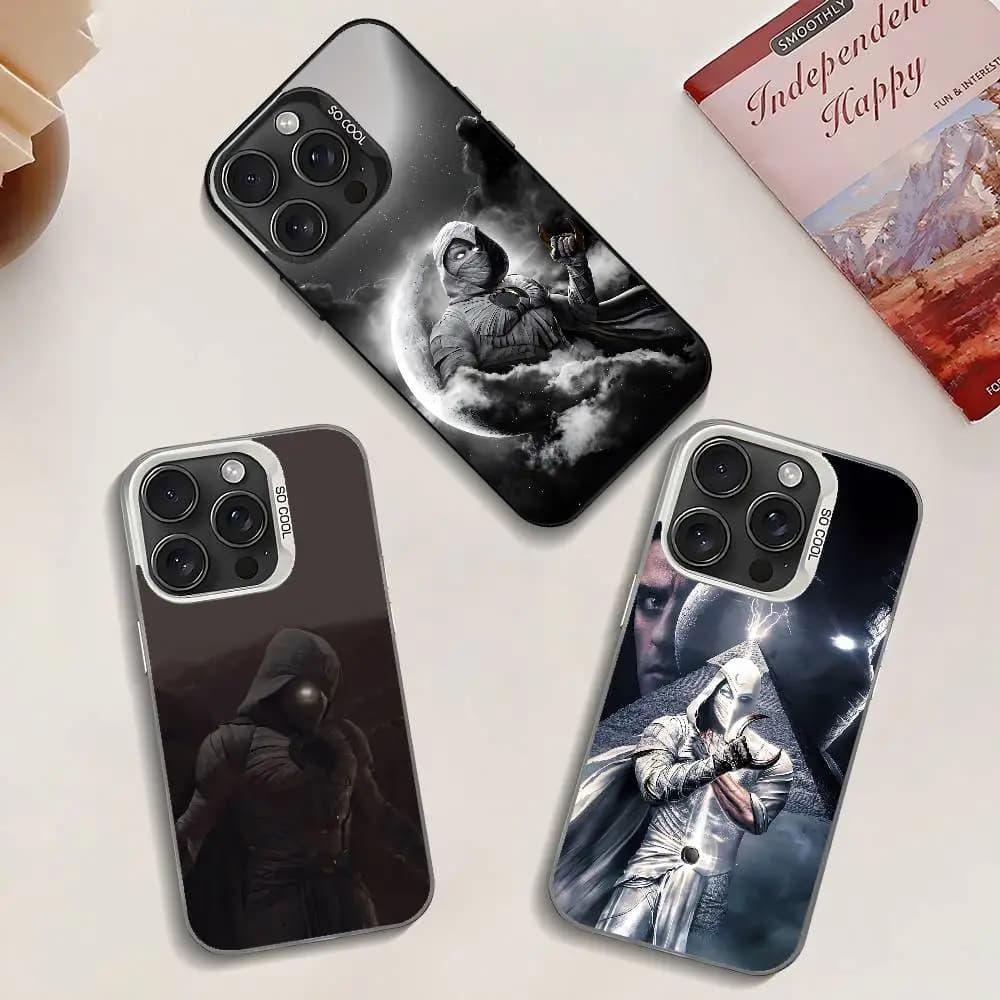 Custodia per telefono Movie M-Moon K-Knights per iPhone 17 16 15 14 13 12 Mini 11 8 7 Pro Max Plus, custodia colorata