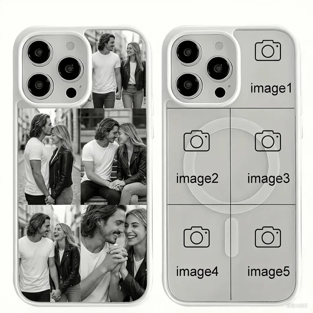 DIY Custom Couples Photo Magnetic Phone Case For iPhone 17 16 15 14 13 12 11 Pro Max Mini SE 2020 2022 Air XS XR 16e back cover