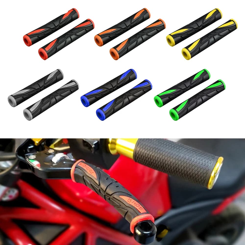 2 pezzi maniglia morbida in gomma per moto manopole per leva freno antiscivolo protezione copertura manubrio bici moto accessori moto