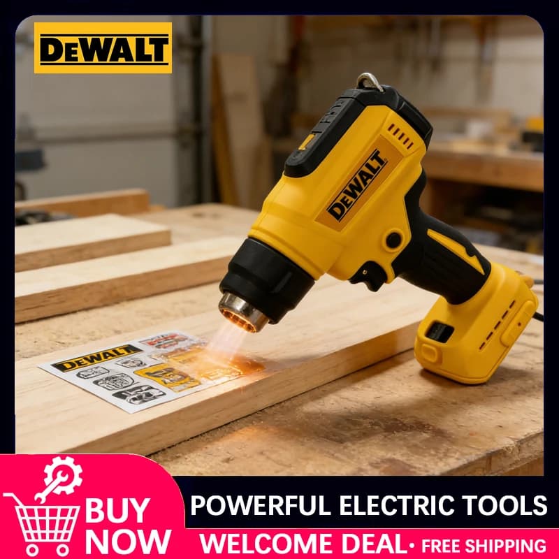 Pistola Termica Elettrica Intelligente Dewalt 18V DCE530, Utensile Cordless 300W ad Alta Potenza per Saldatura e Termoretrazione