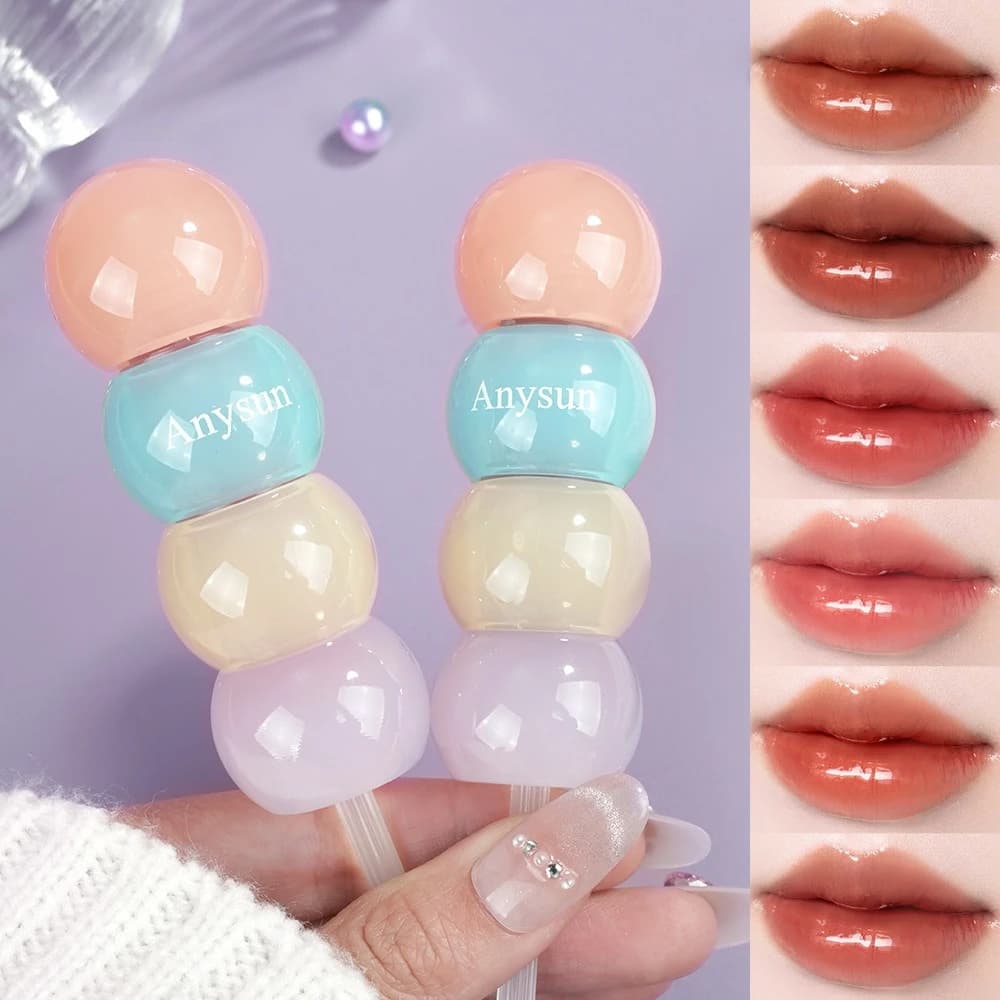 Ginger Candy-shaped Lip Gloss, with A Moist and Nourishing Texture, Long-lasting and Vivid Color, A Cute Lip Gloss.