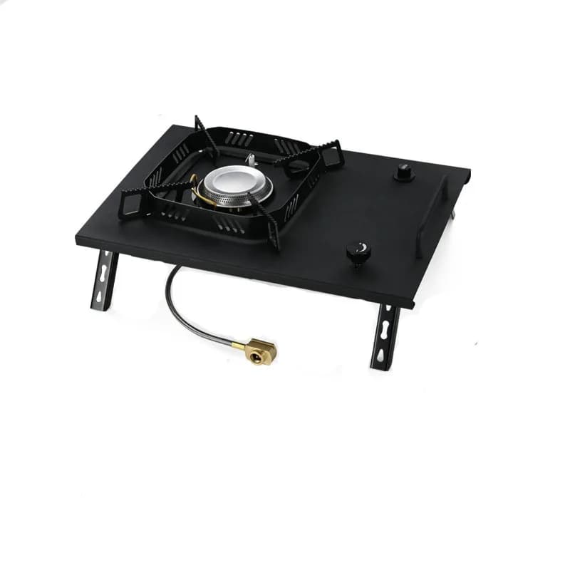 IGT Portable Gas Stove, Anti-wind, Folding, Stainless Steel, for Camping, Picnic, BBQ and Road Trips