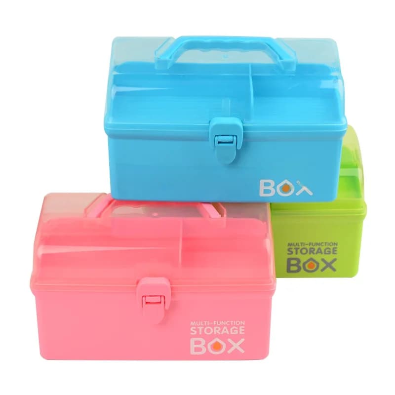 Kit da Cucito Portatile per Casa, Scatola Porta Fili e Aghi, Set Organizzatore per Lavori di Cucito e Riparazione