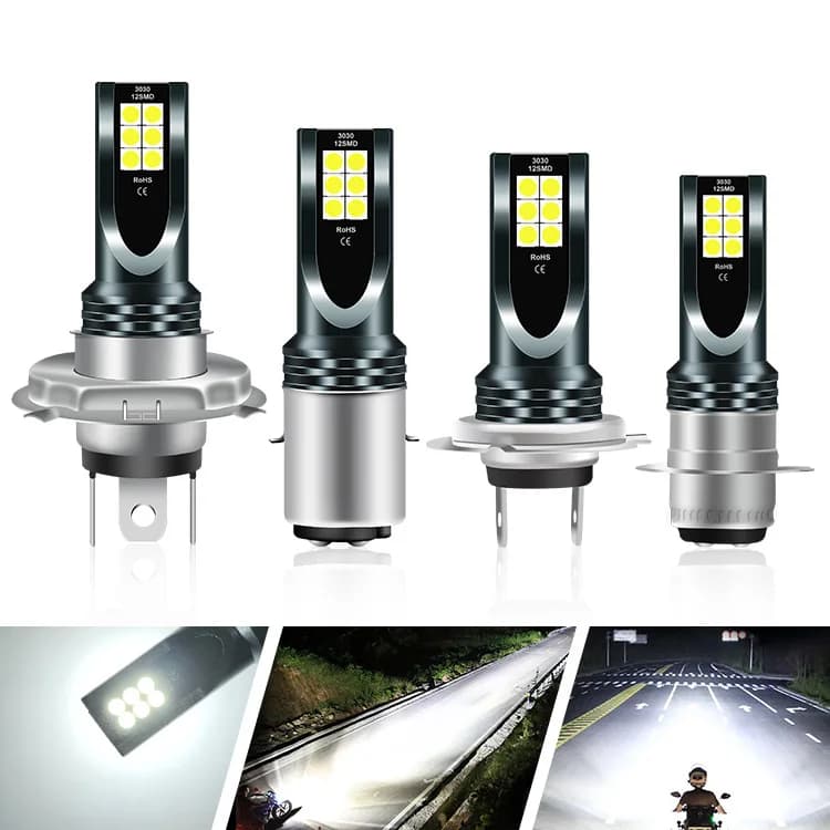 Cross-border special supply of car led headlights fog lights H4 H7 P15D H6 12 lights high brightness led motorcycle headlights