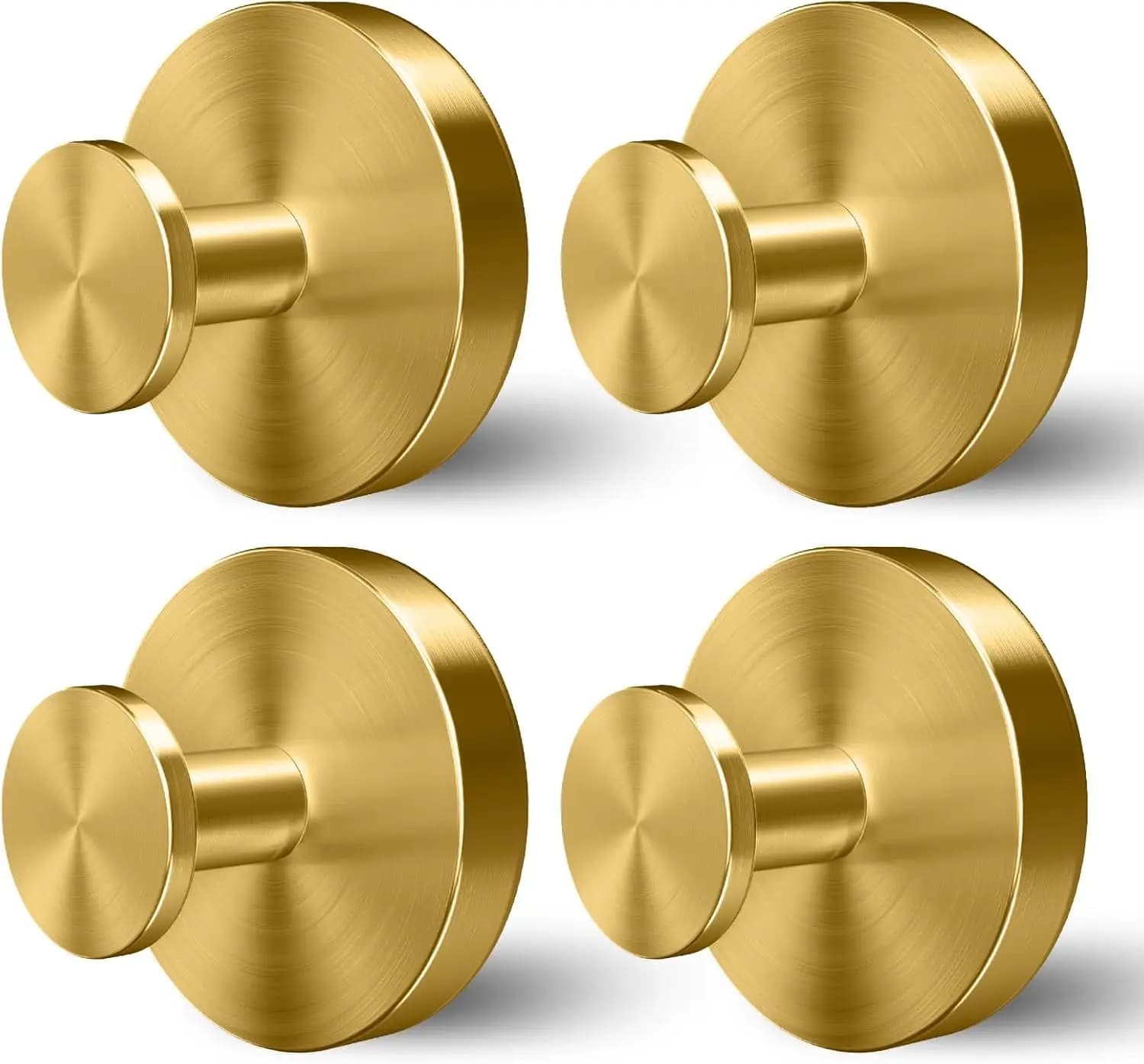 Ganci doccia dorati, set da 4 ganci per asciugamani con ventosa per finestre in vetro e bagni