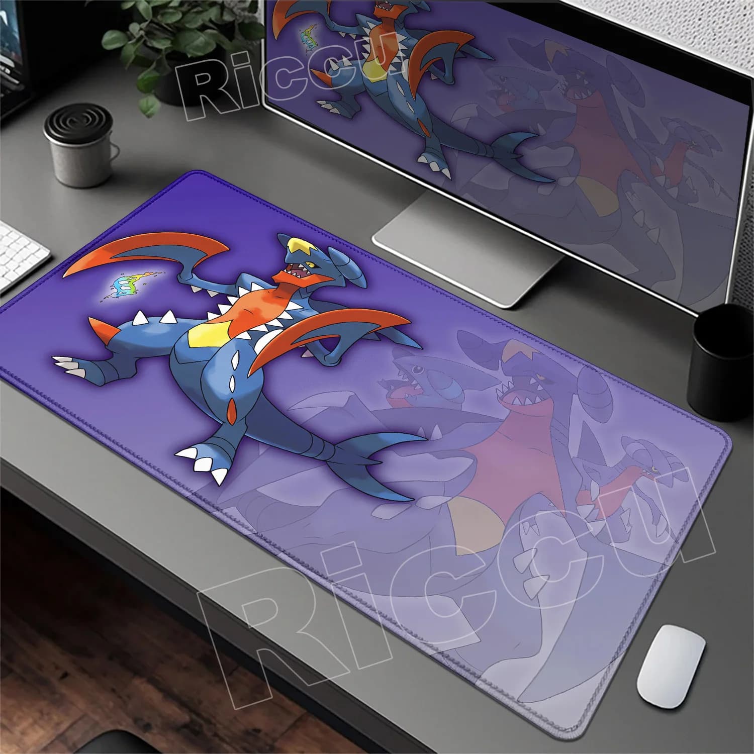 Kawaii Garchomp Cartoon Cool Mouse Pad Gamer Computer Keyboard Pad Desk Accessories Office Large MousePads Anime Pc Table Mats